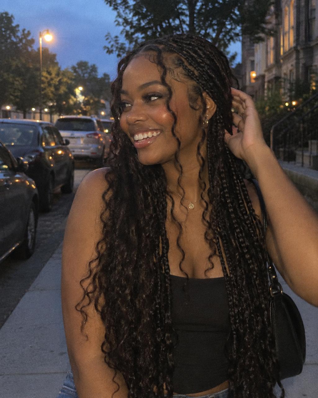 Finished Boho braids hairstyle
