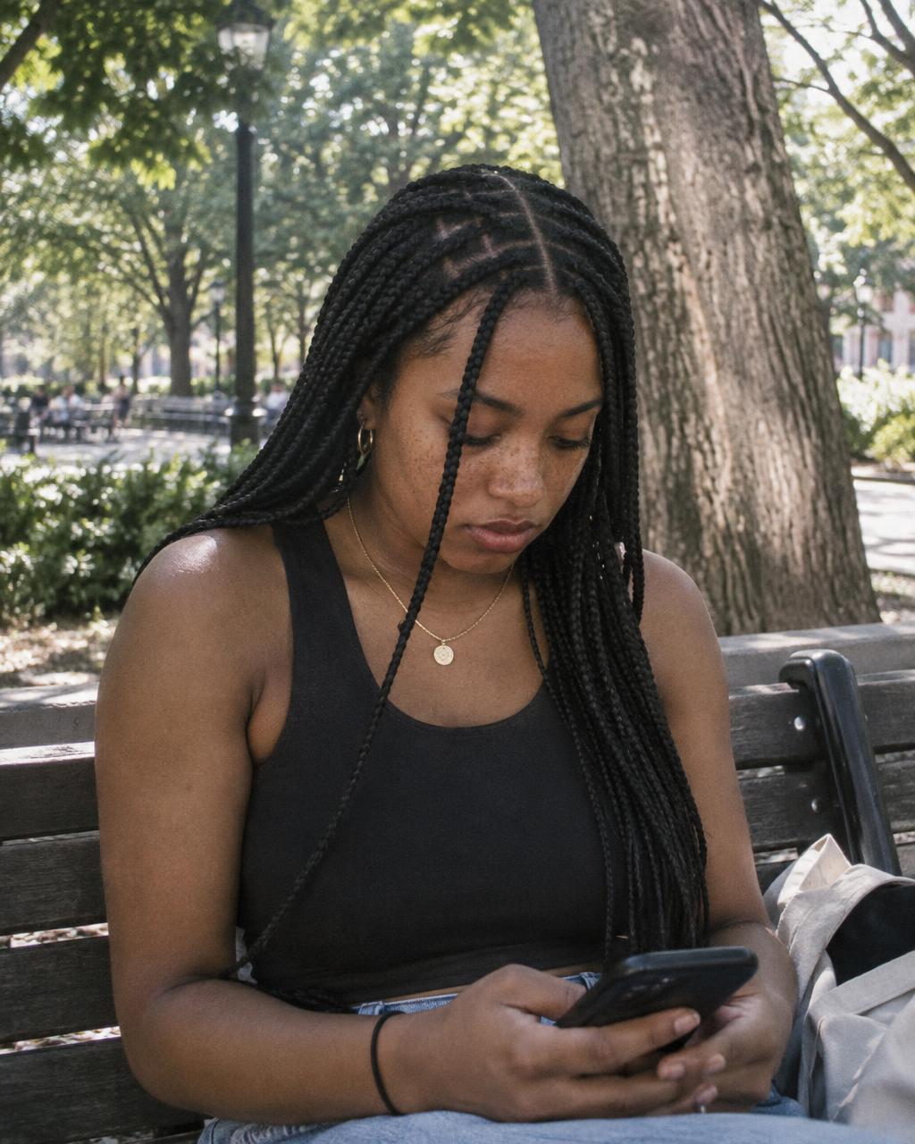 Finished Box braids hairstyle