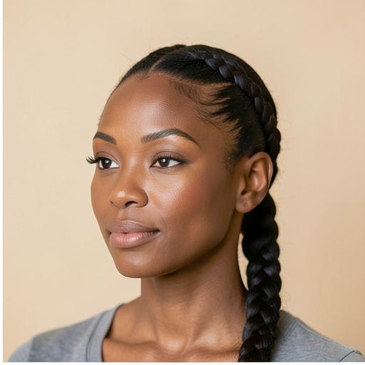 Finished Braid-out hairstyle
