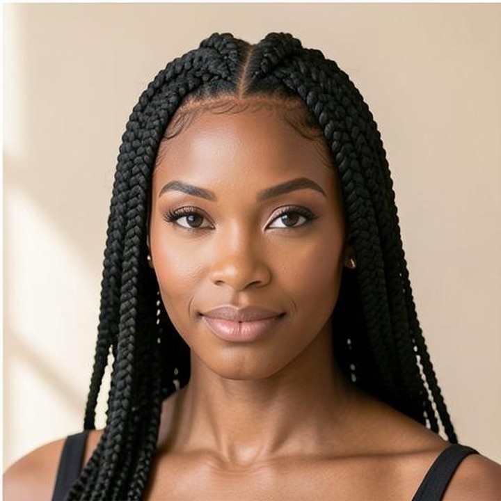 Finished Braided wig install hairstyle