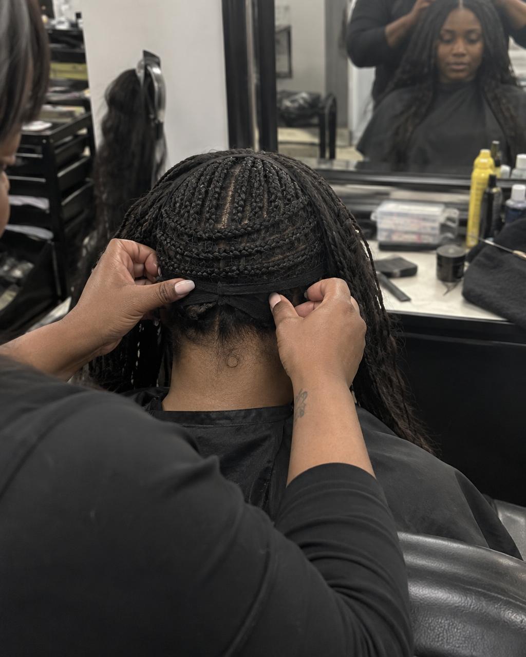 Finished Braided wig install hairstyle