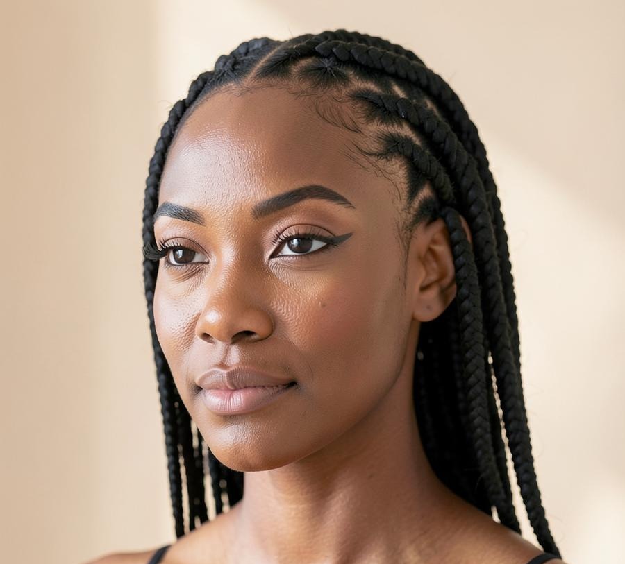 Finished Cornrows hairstyle