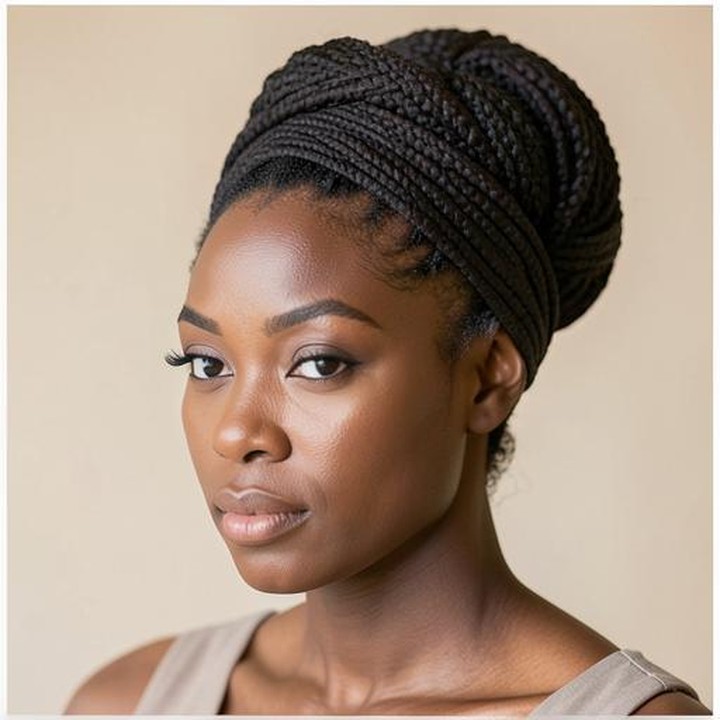 Finished Hair wrapping hairstyle
