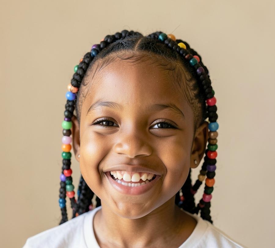 Finished Kids hairstyle