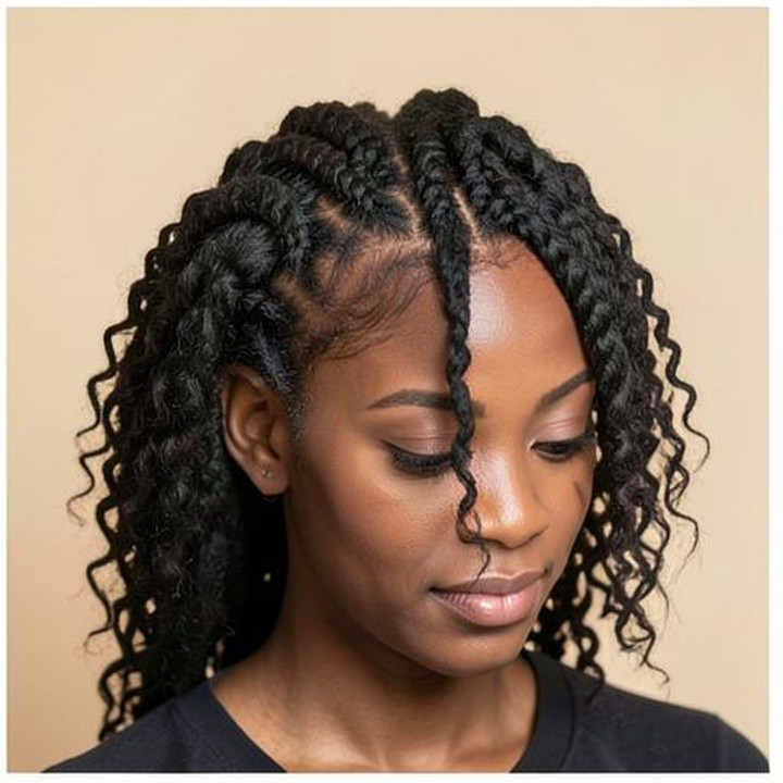 Finished Kinky twists hairstyle