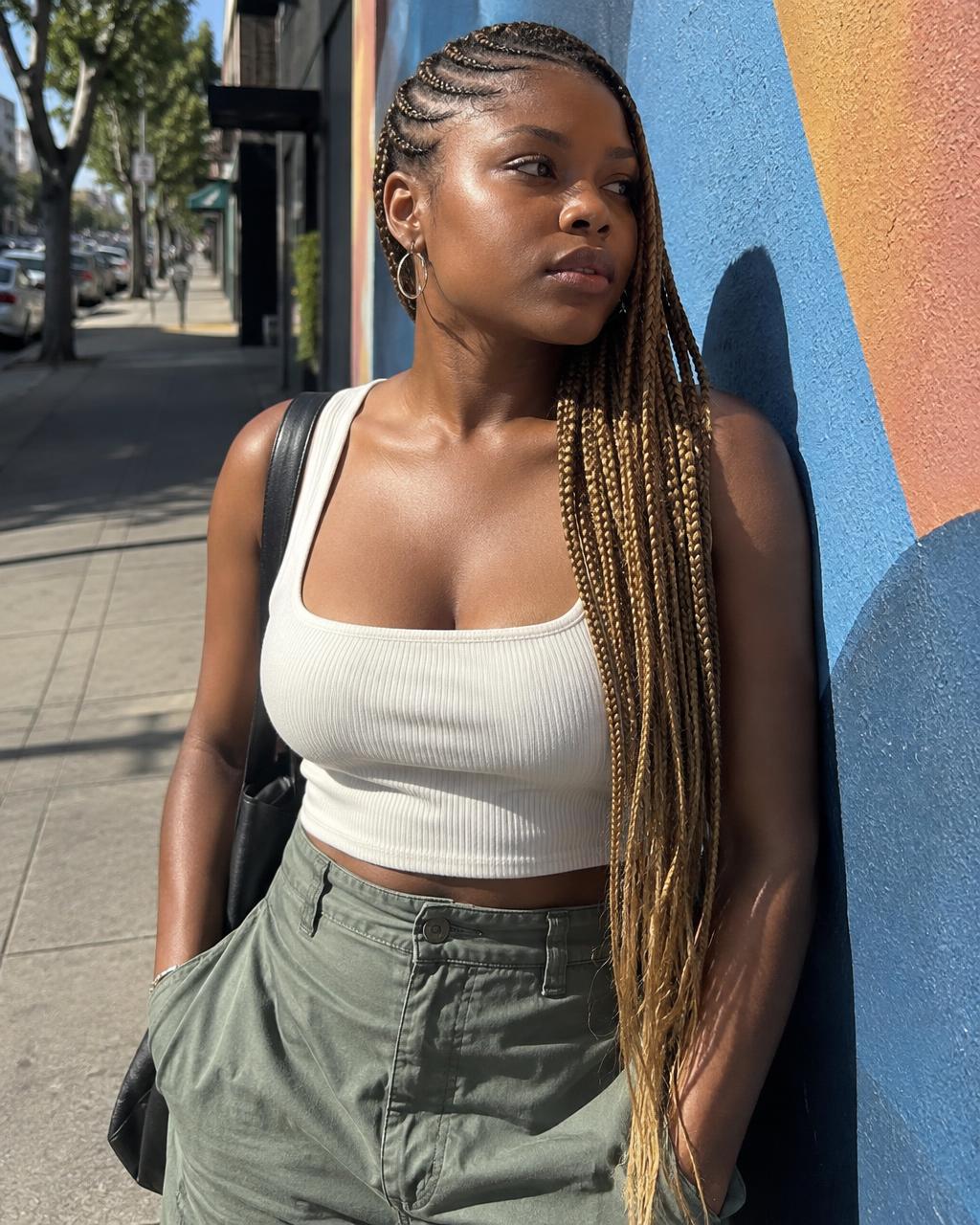 Finished Lemonade braids hairstyle