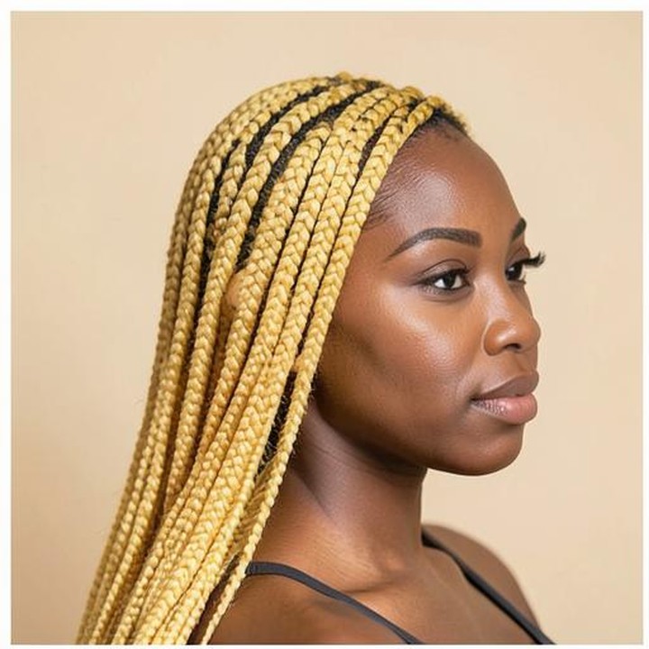 Finished Lemonade braids hairstyle