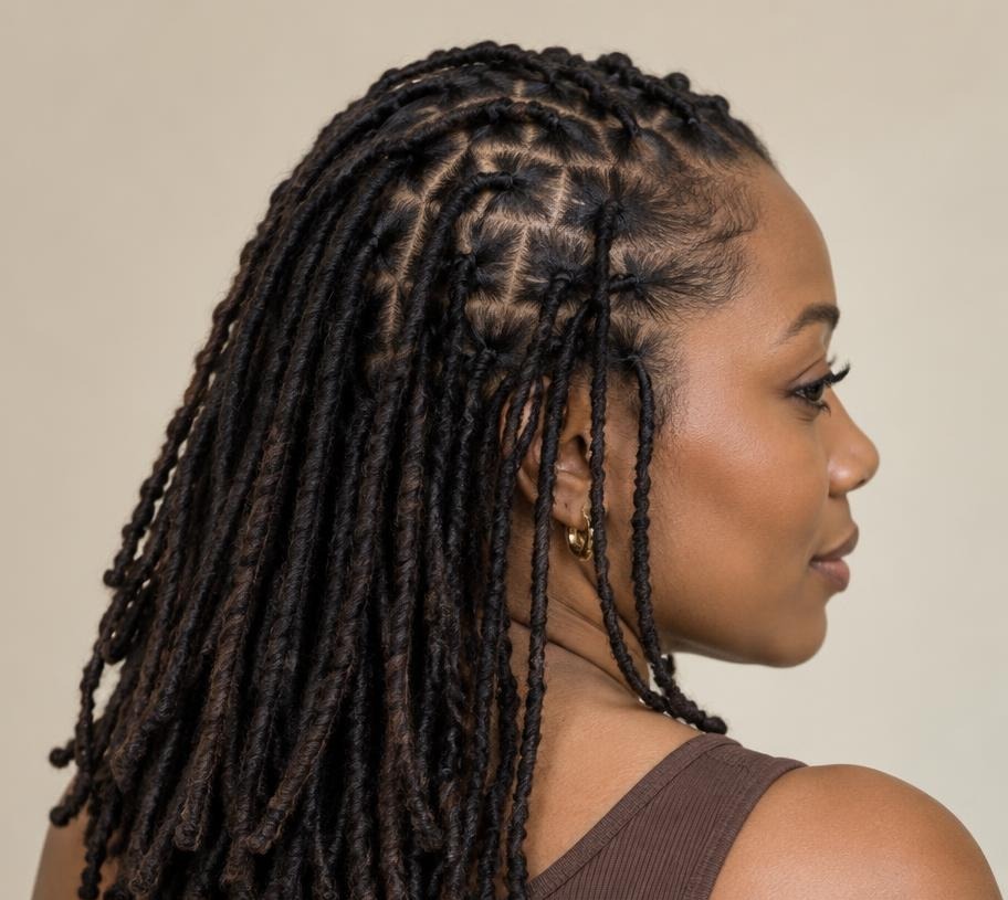 Finished Starter locs hairstyle