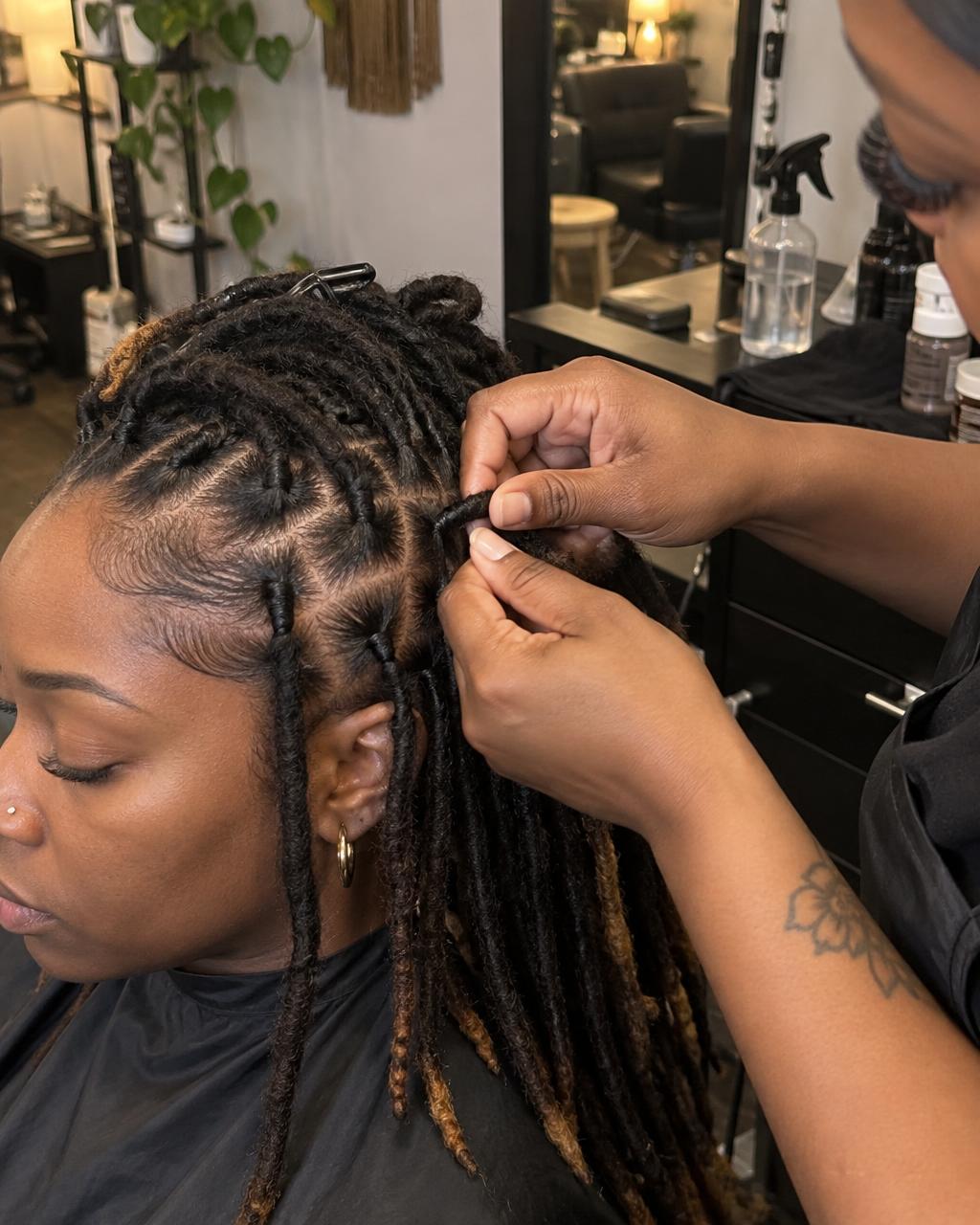 Finished Starter locs hairstyle