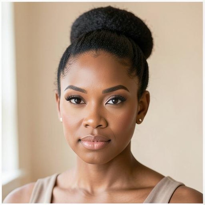 Finished Protective updo hairstyle