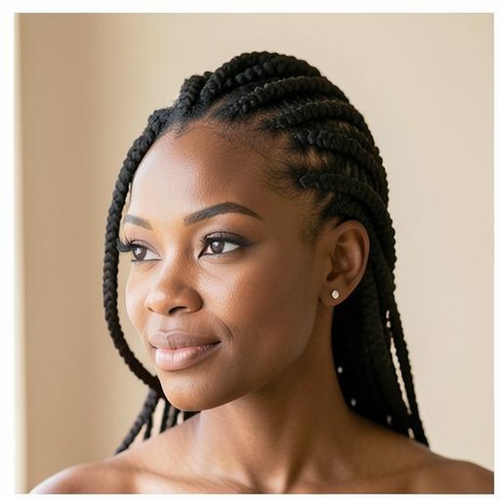 Finished Senegalese twists hairstyle